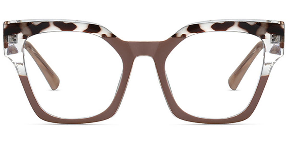 Square Reading Glasses pattern-coffee