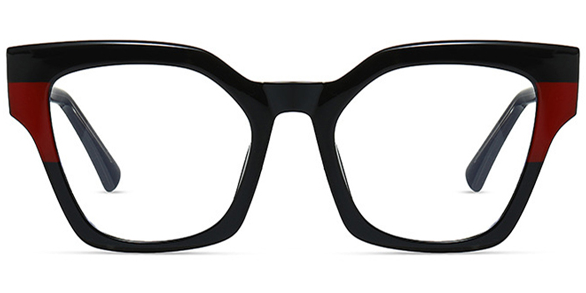 Square Reading Glasses pattern-black