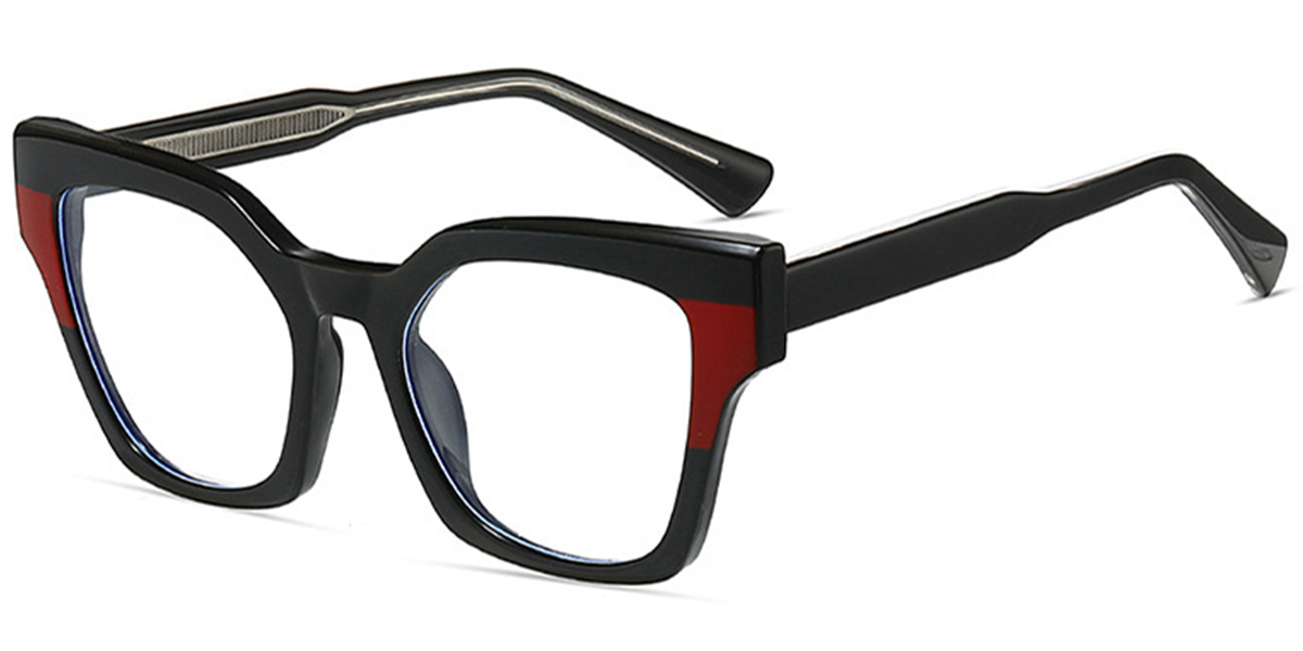 Square Reading Glasses pattern-black