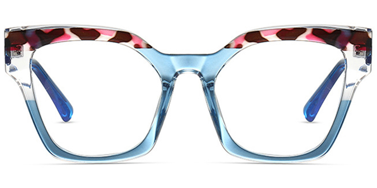 Square Reading Glasses pattern-blue