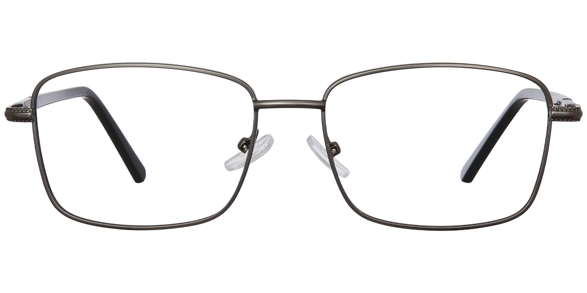 Rectangle Reading Glasses gun_metal