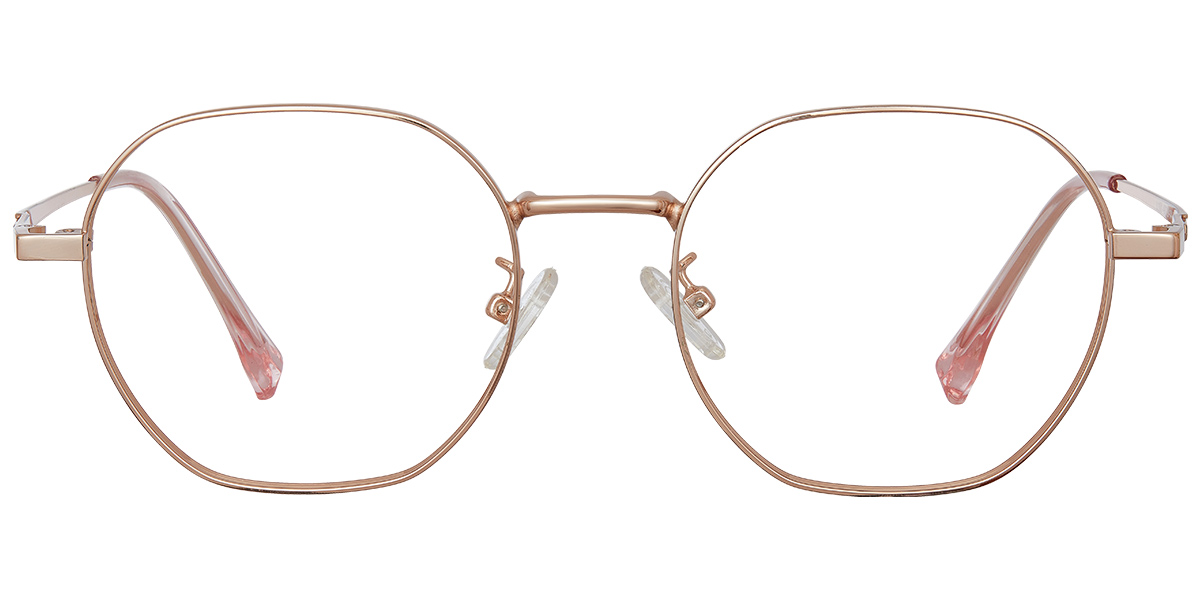 Geometric Reading Glasses rose_gold