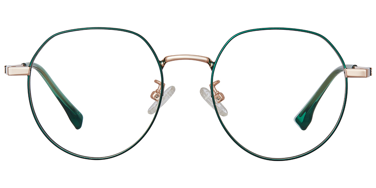 Round Reading Glasses green