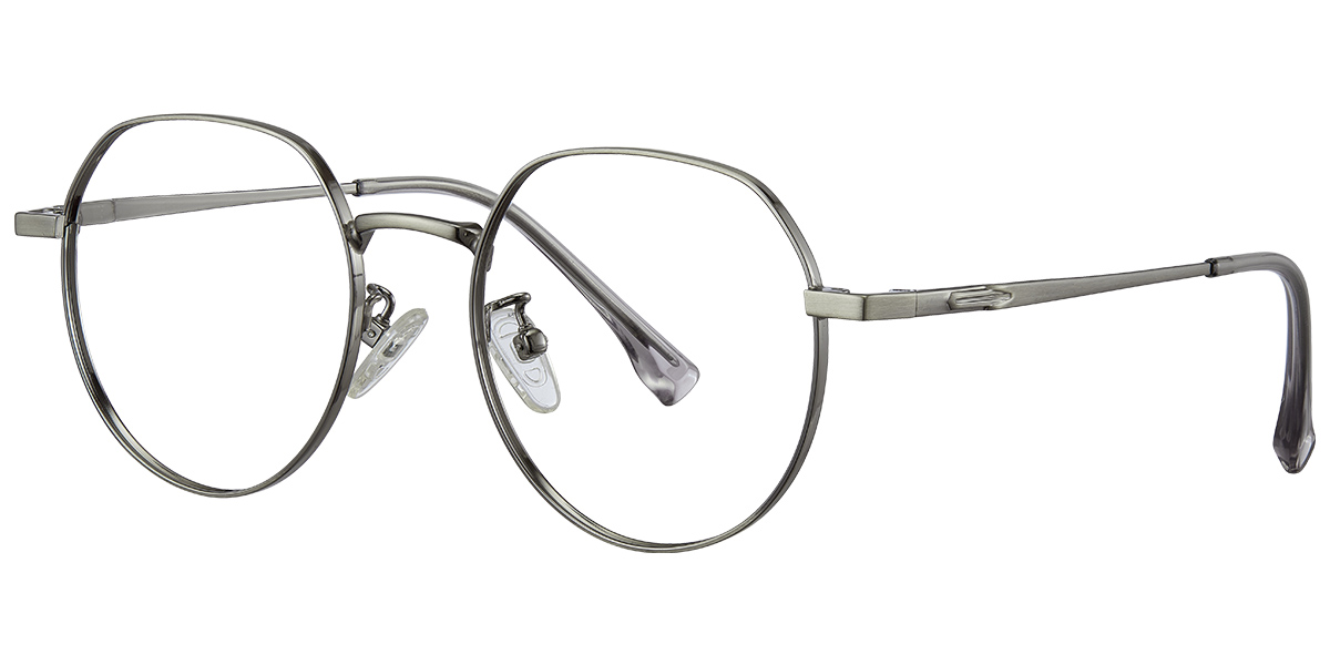 Round Reading Glasses gun_metal