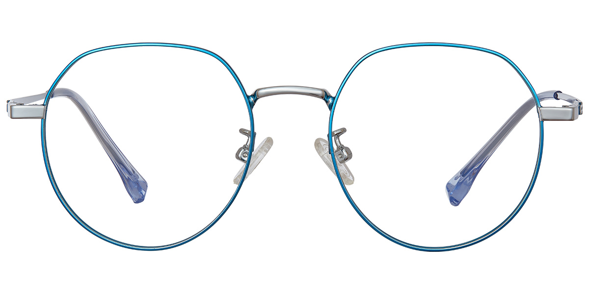 Round Reading Glasses blue