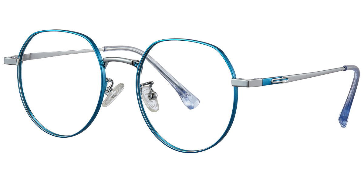 Round Reading Glasses blue