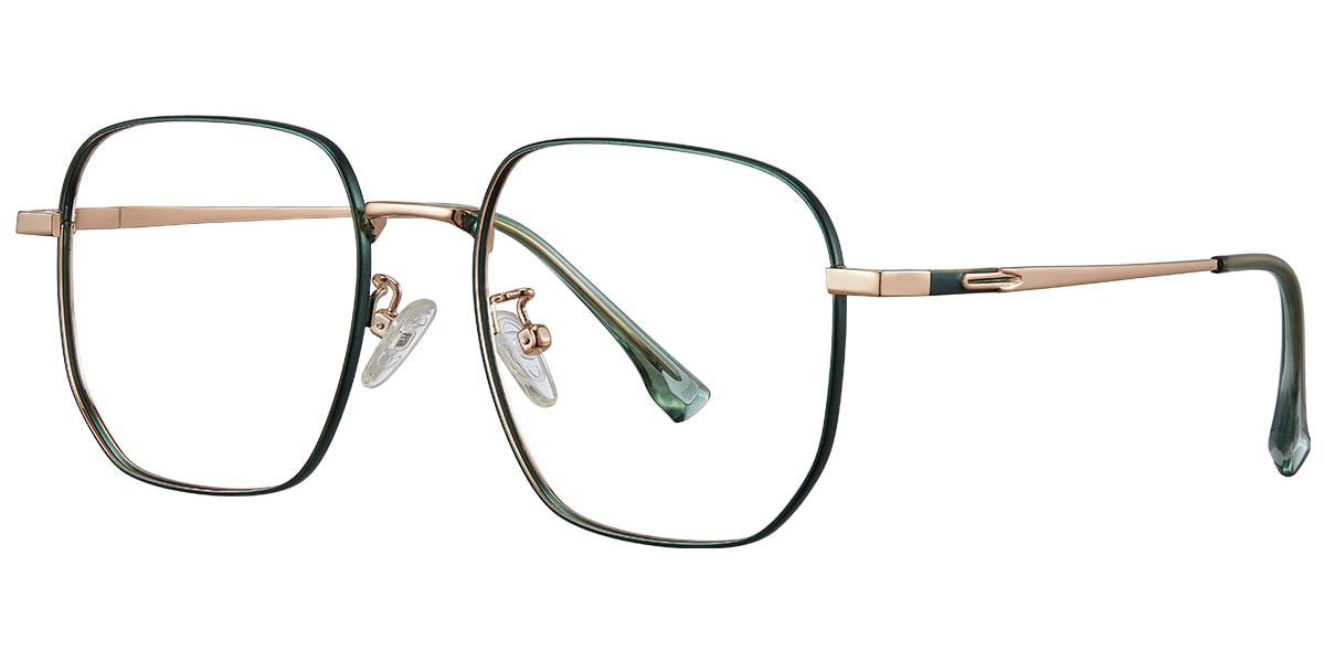 Square Reading Glasses green