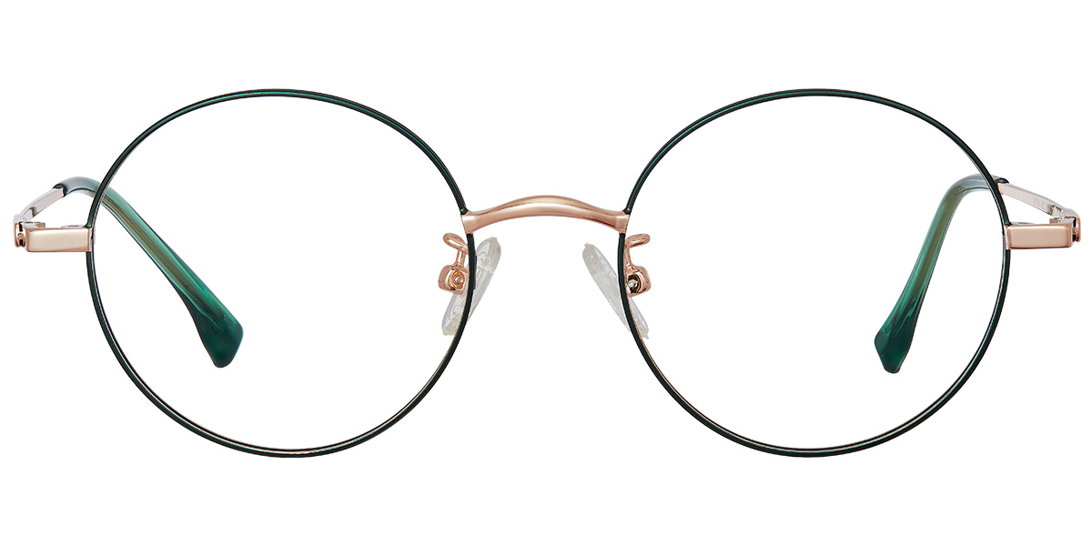 Round Reading Glasses green