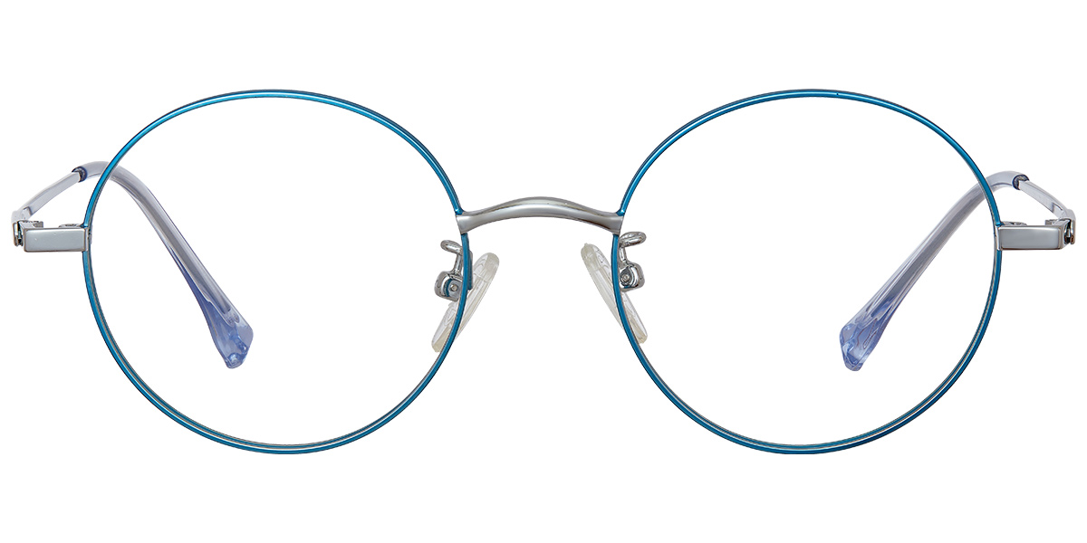 Round Reading Glasses blue