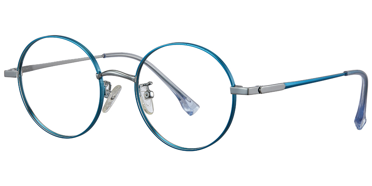 Round Reading Glasses blue