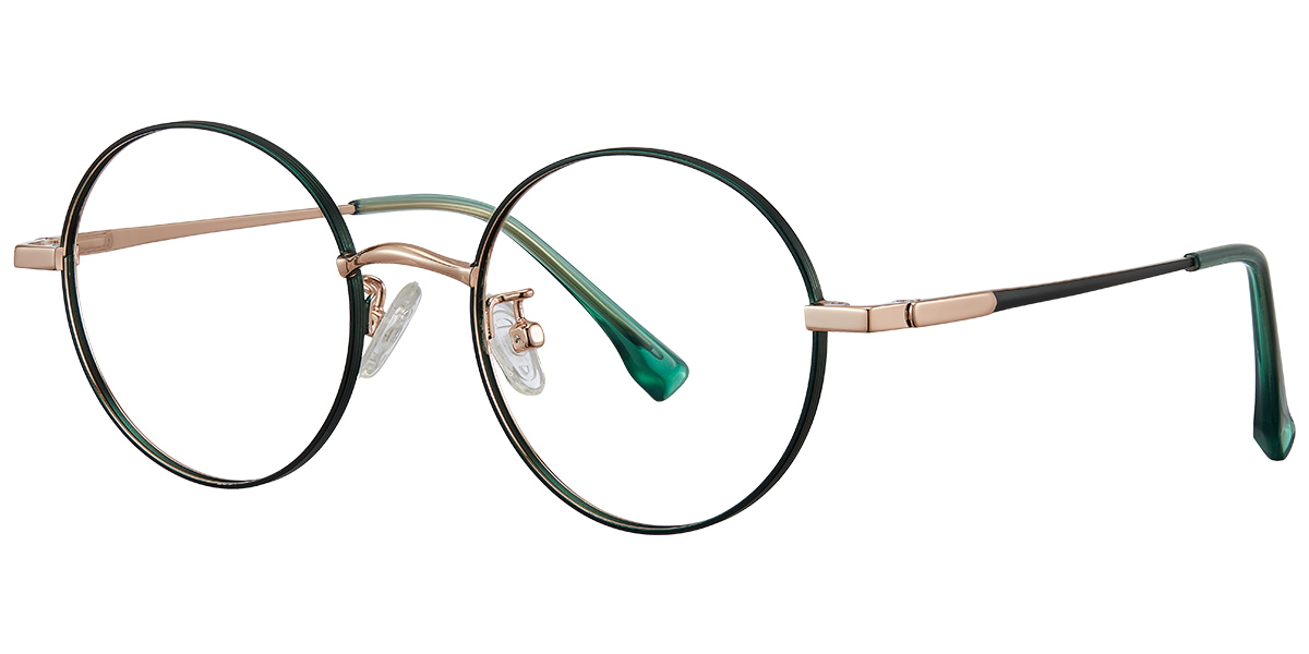 Round Reading Glasses green