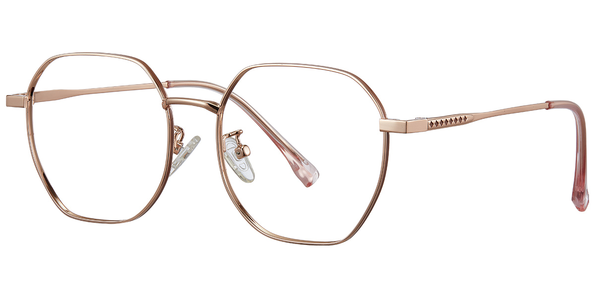 Square Reading Glasses rose_gold-pink