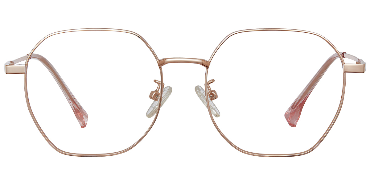 Square Reading Glasses rose_gold-pink