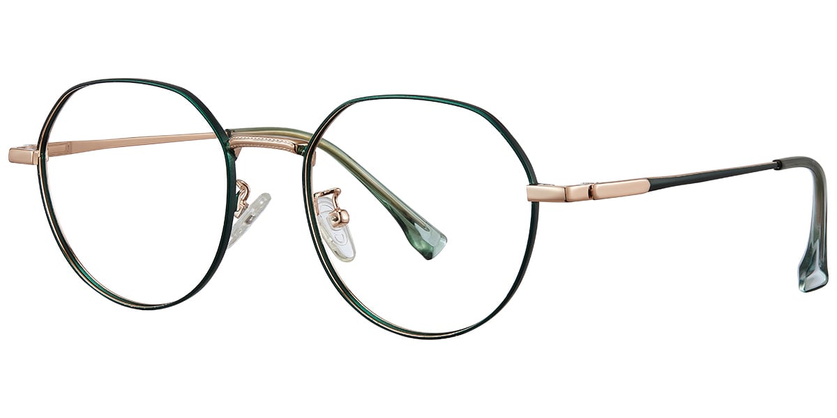 Round Reading Glasses green