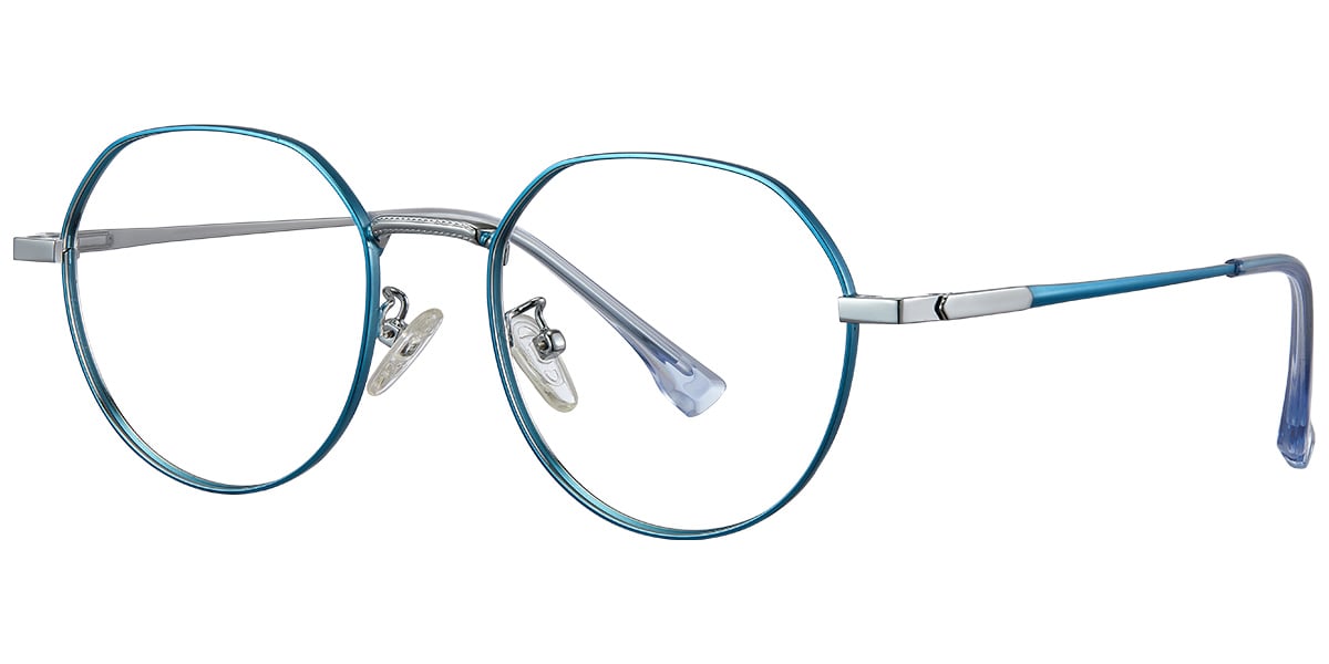 Round Reading Glasses blue