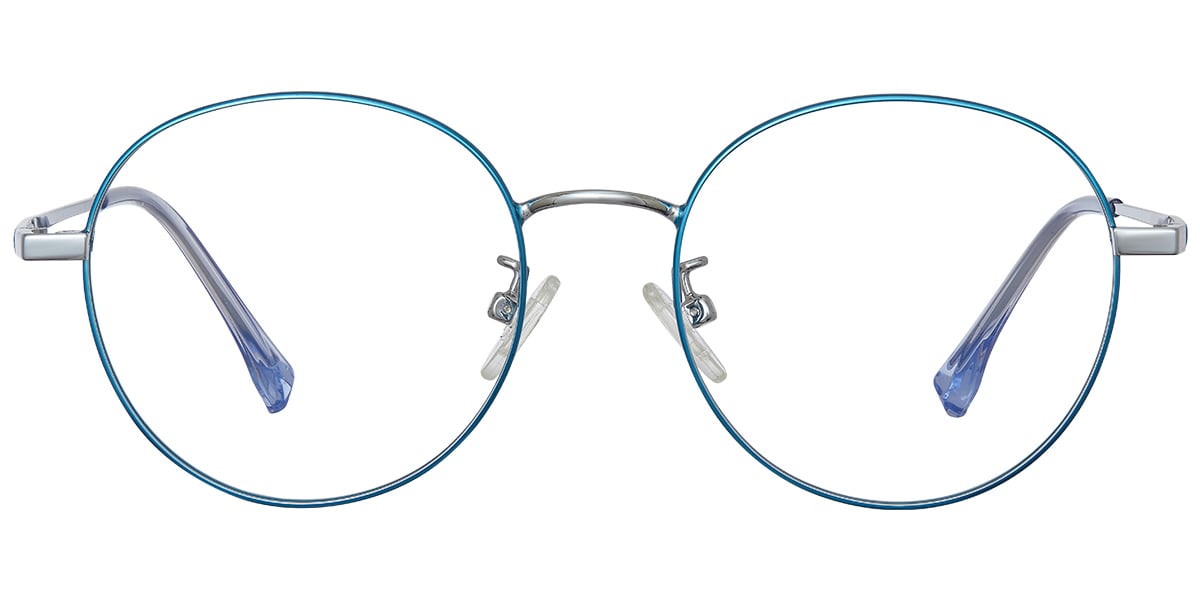 Round Reading Glasses blue