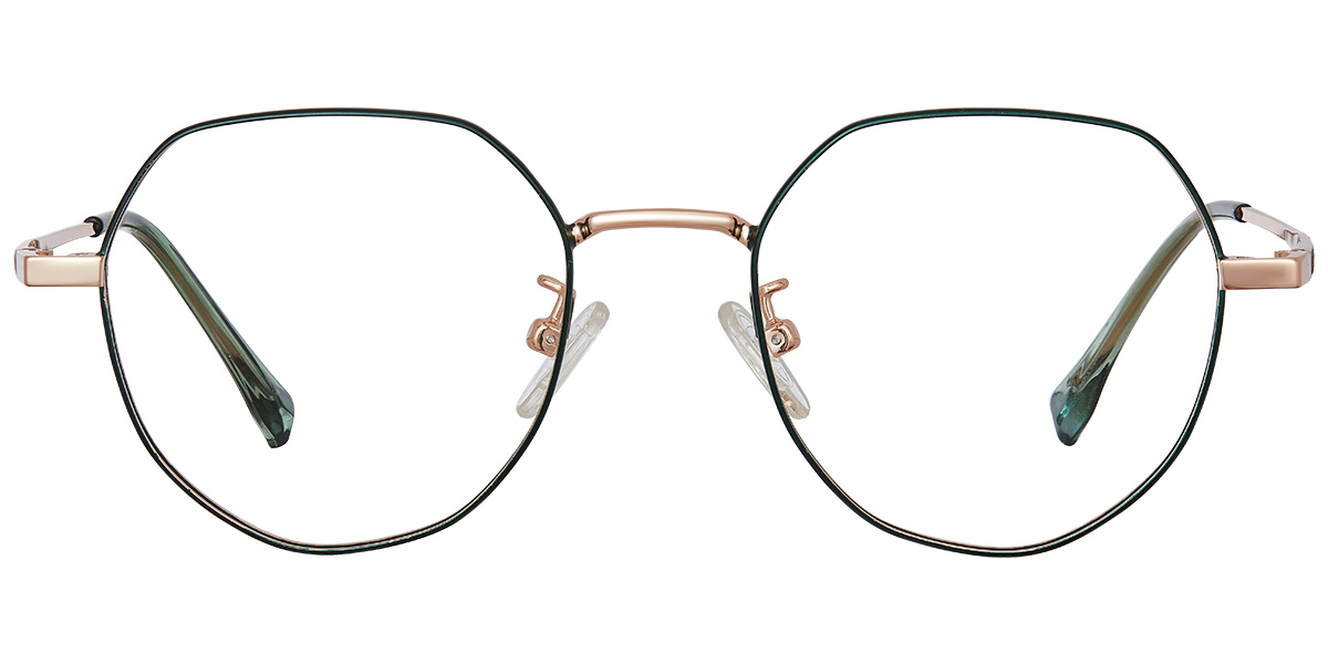 Geometric Reading Glasses green