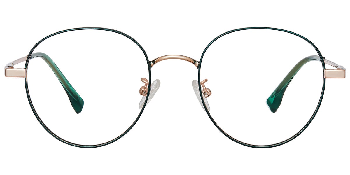 Round Reading Glasses green