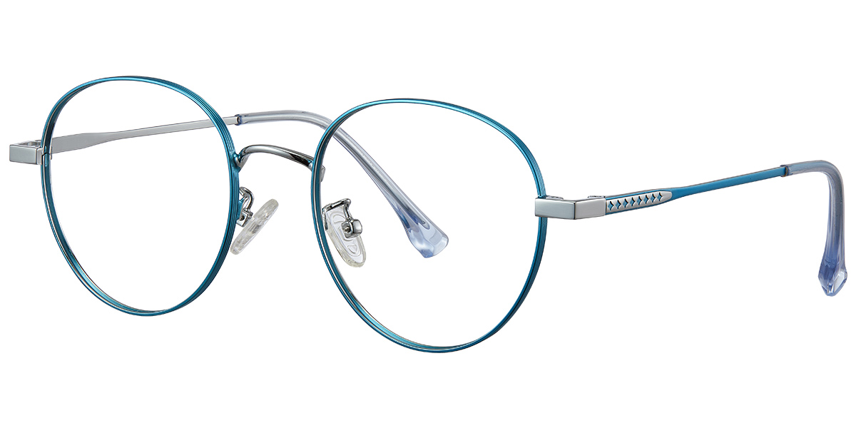 Round Reading Glasses blue