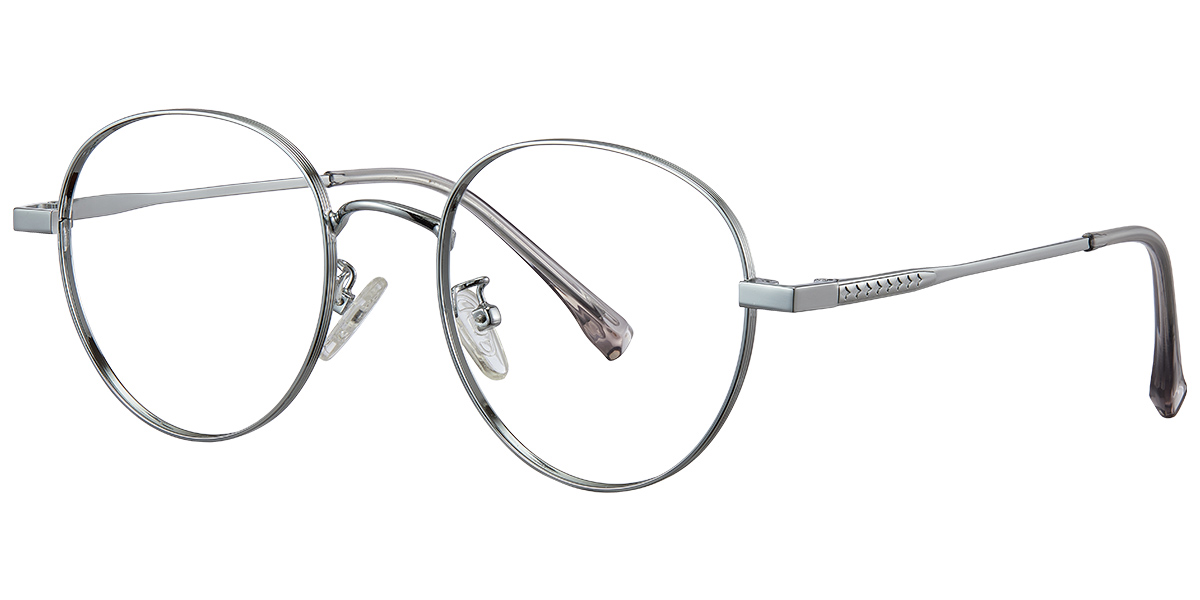 Round Reading Glasses silver