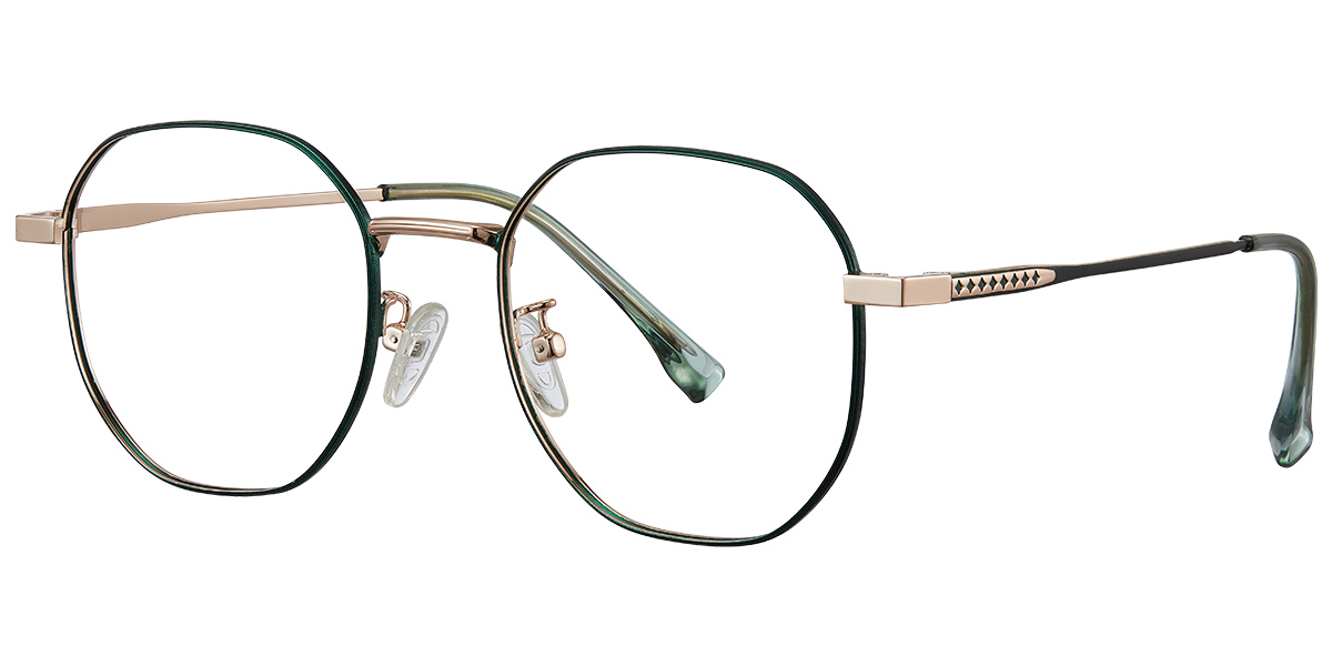 Square Reading Glasses green