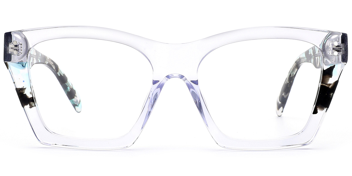 Acetate Square Reading Glasses pattern-translucent