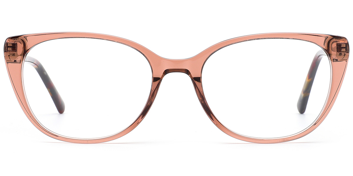 Acetate Cat Eye Reading Glasses translucent-brown