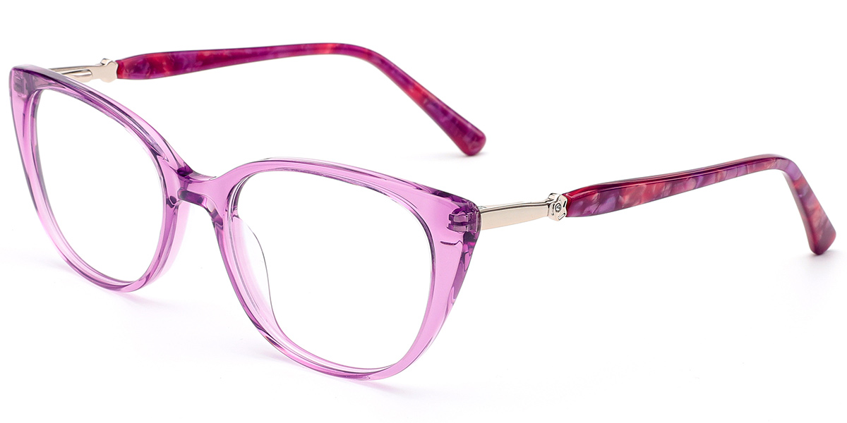 Acetate Cat Eye Reading Glasses translucent-pink