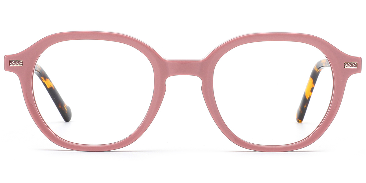 Acetate Square Reading Glasses pink