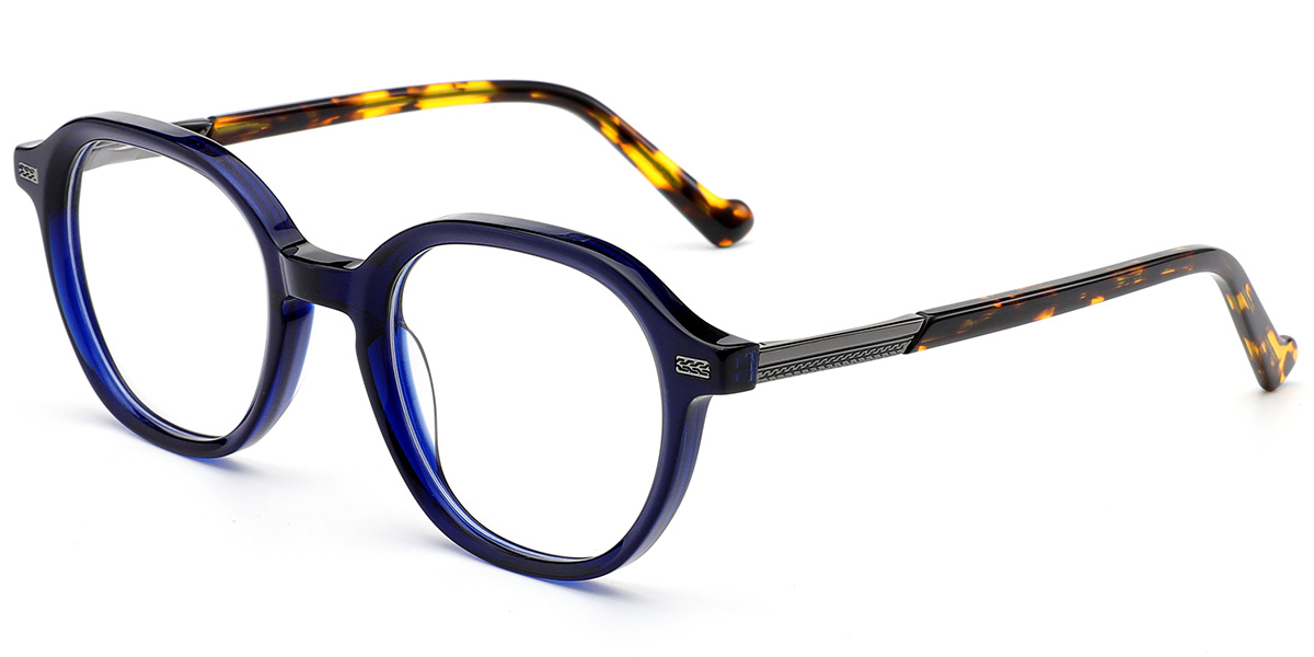 Acetate Square Reading Glasses blue