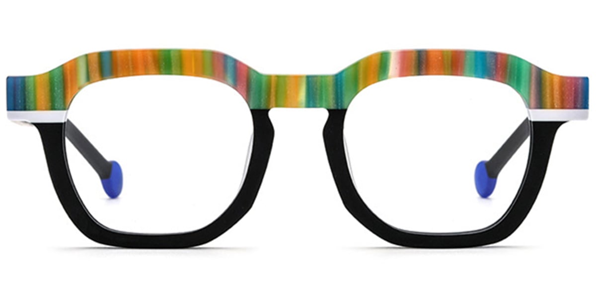 Acetate Square Reading Glasses pattern-black