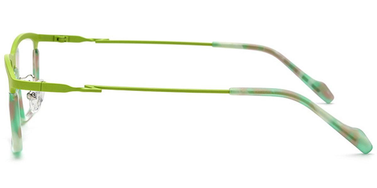 Titanium Rectangle Reading Glasses pattern-green