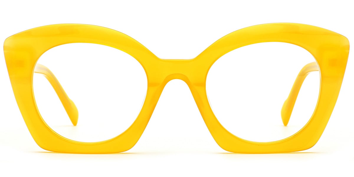 Acetate Square Reading Glasses yellow