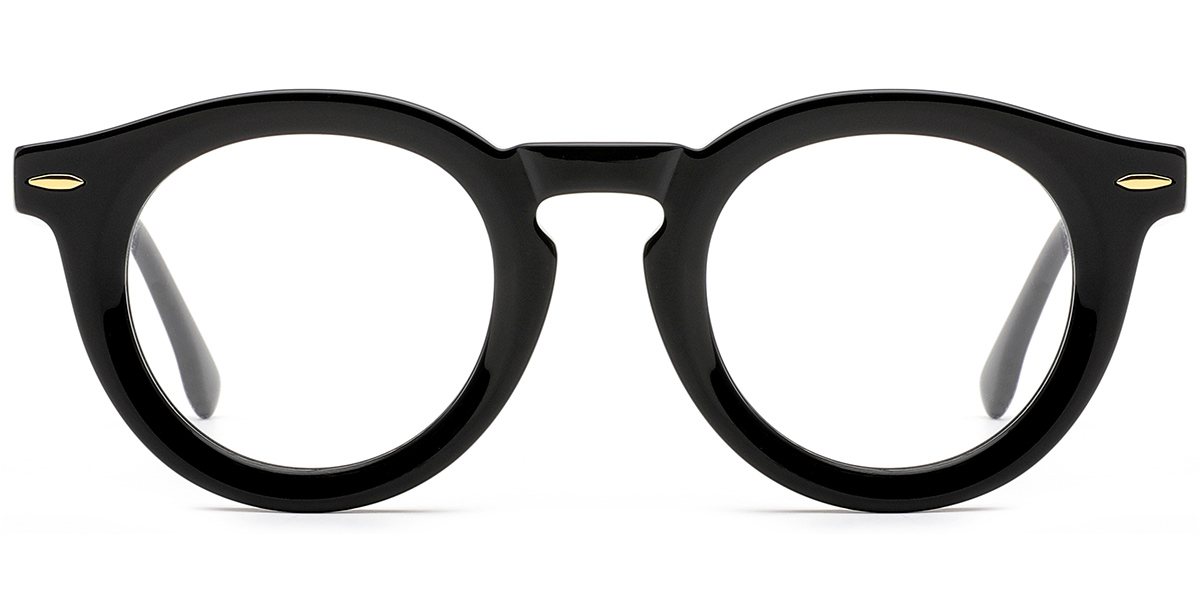 Acetate Round Reading Glasses black