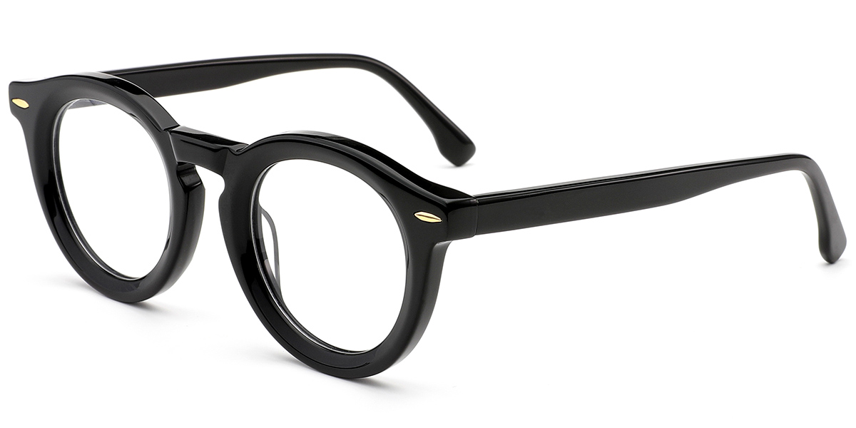 Acetate Round Reading Glasses black