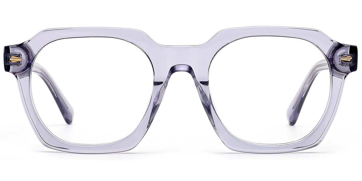 Acetate Square Reading Glasses translucent-grey