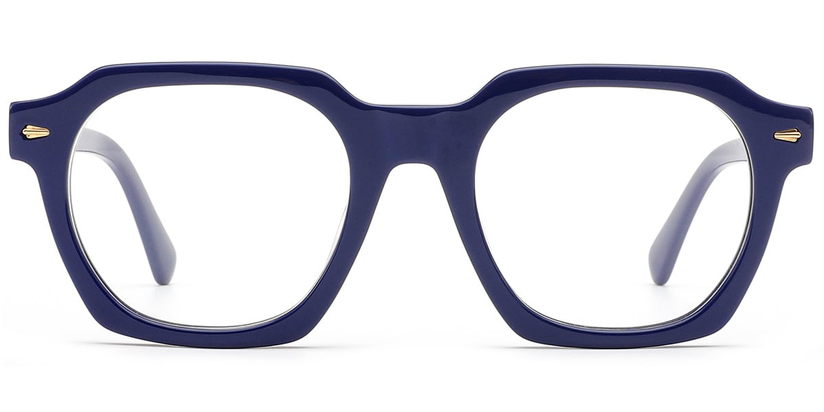 Acetate Square Reading Glasses blue