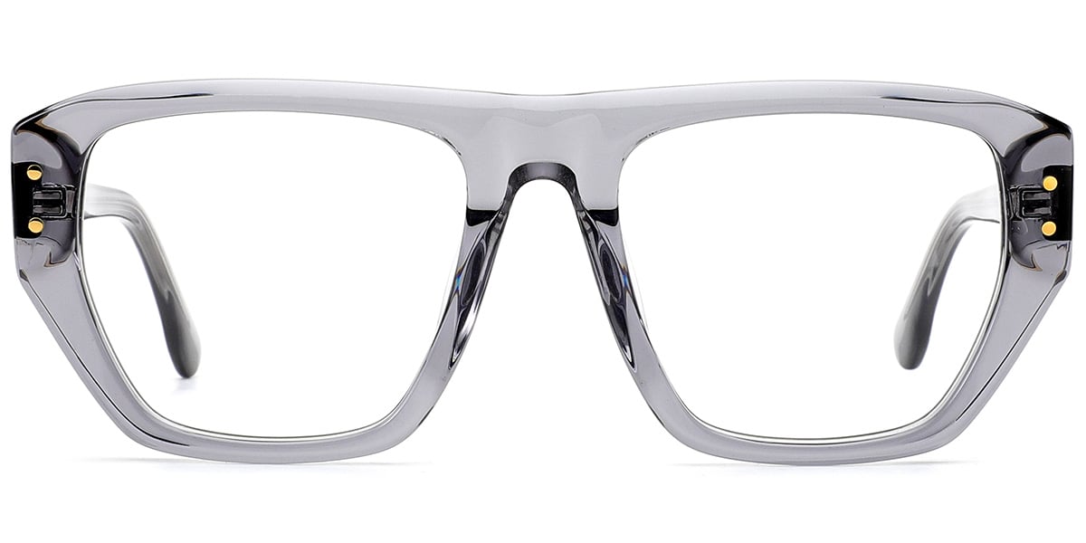 Acetate Square Reading Glasses translucent-grey