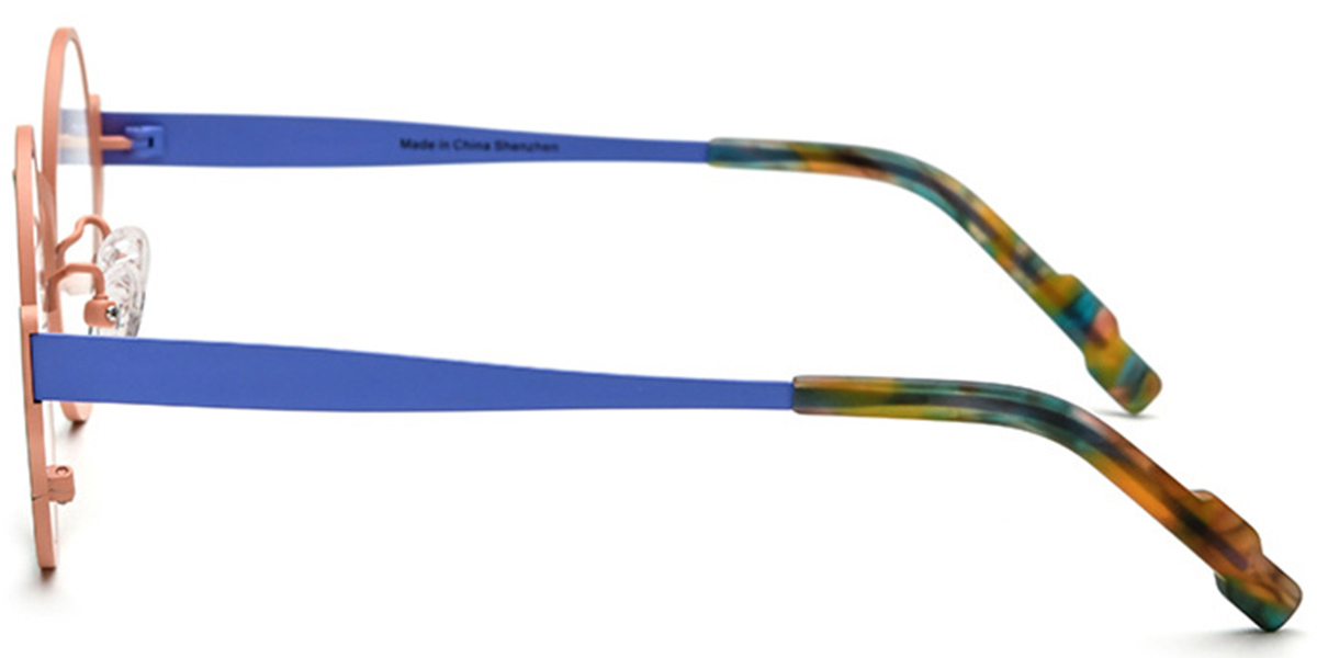 Titanium Round Reading Glasses pattern-green