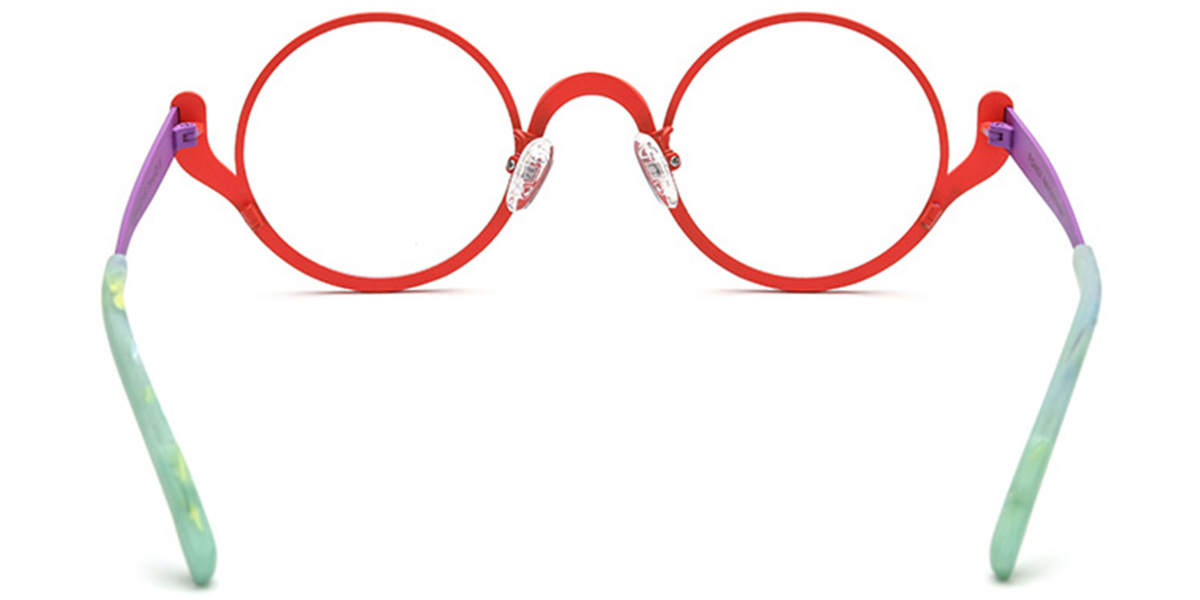 Titanium Round Reading Glasses pattern-white