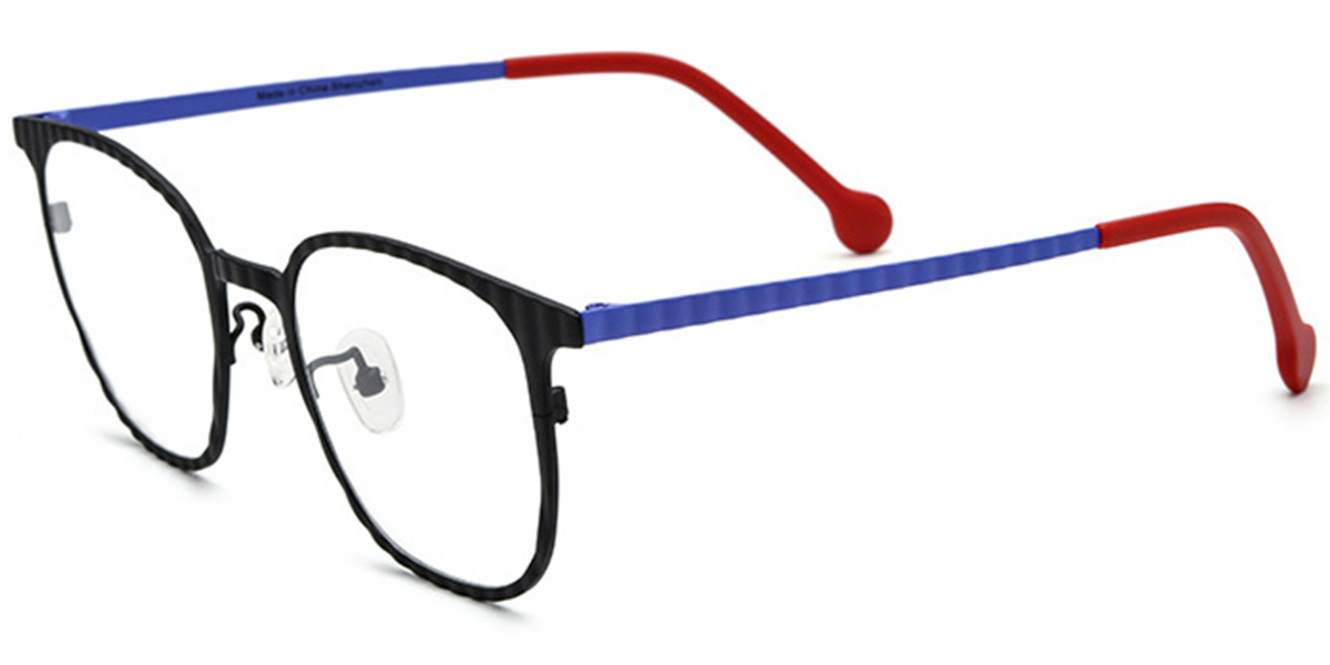 Titanium Square Reading Glasses black