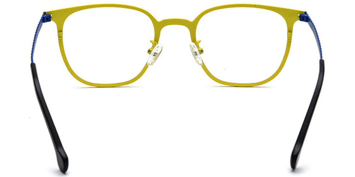 Titanium Square Reading Glasses yellow