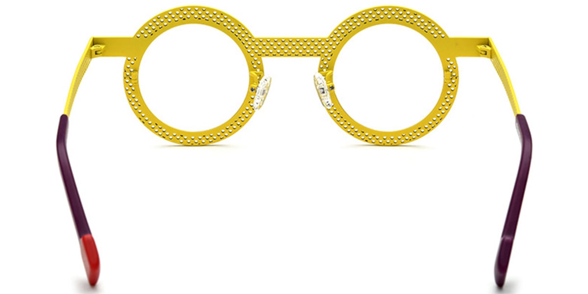 Titanium Round Reading Glasses yellow