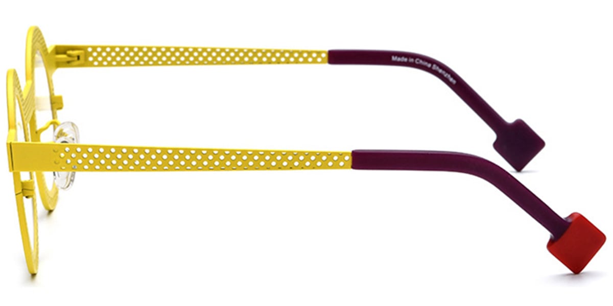 Titanium Round Reading Glasses yellow