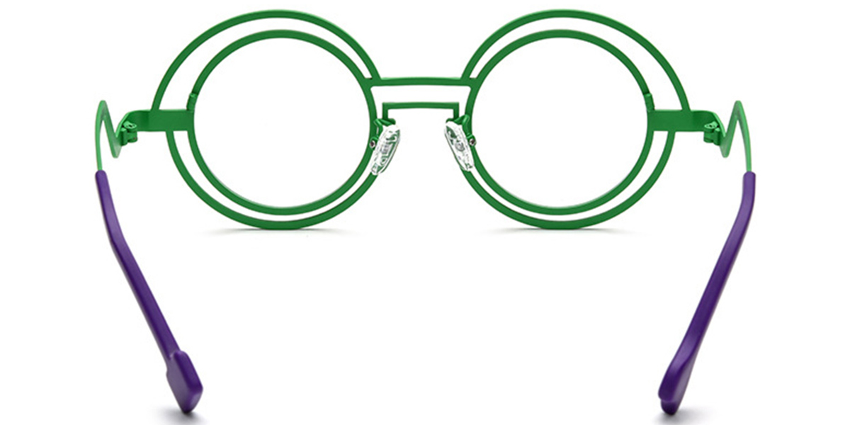 Titanium Round Reading Glasses pattern-pink