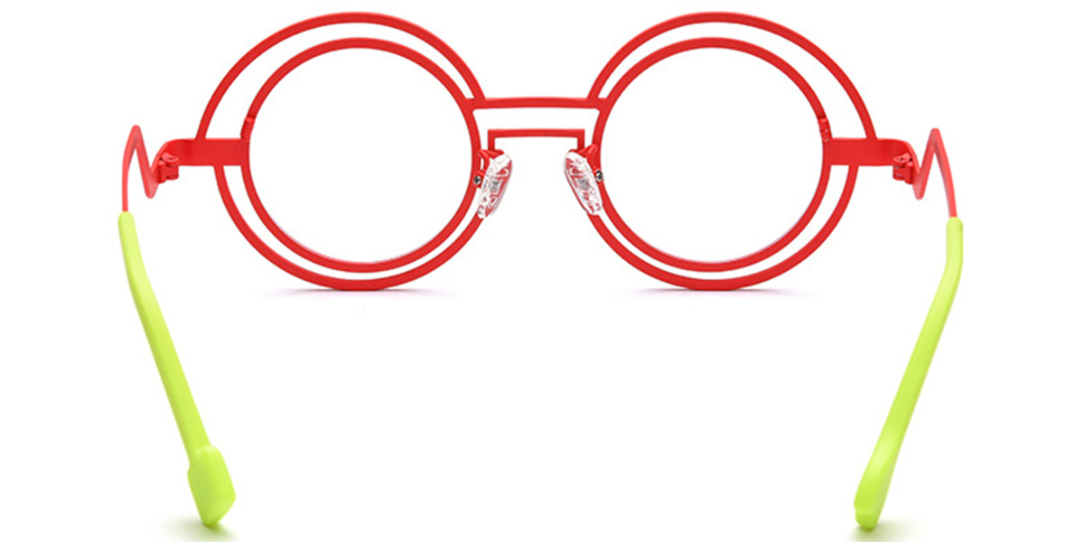 Titanium Round Reading Glasses pattern-white