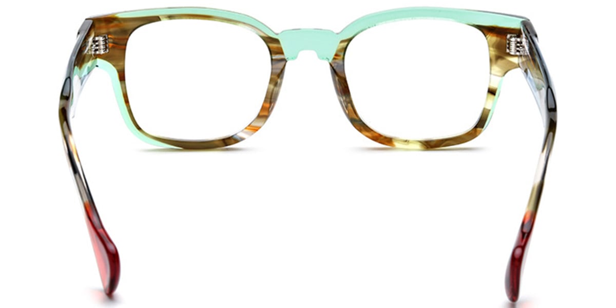 Acetate Square Reading Glasses pattern-green