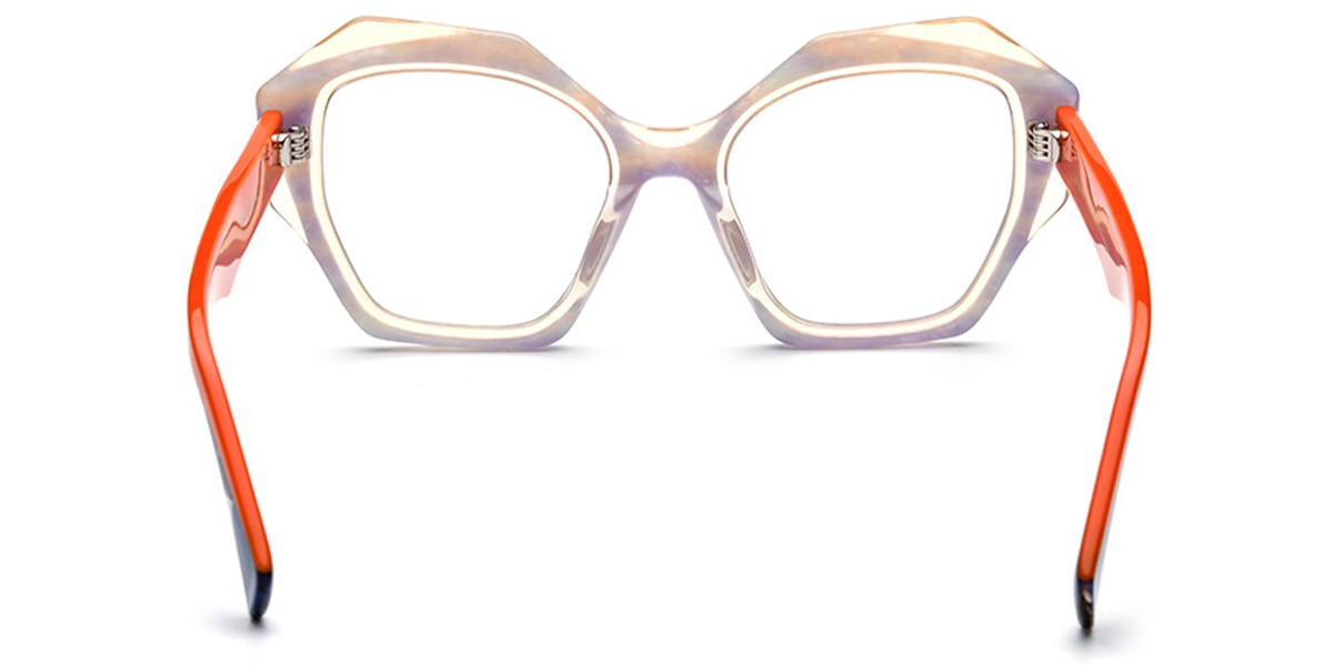 Acetate Square Reading Glasses pattern-purple