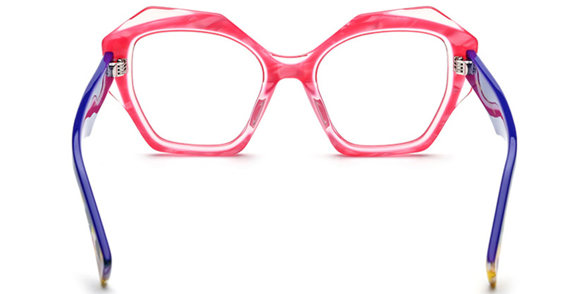 Acetate Square Reading Glasses pattern-pink