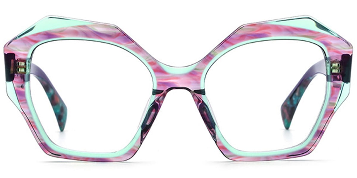 Acetate Square Reading Glasses pattern-rose